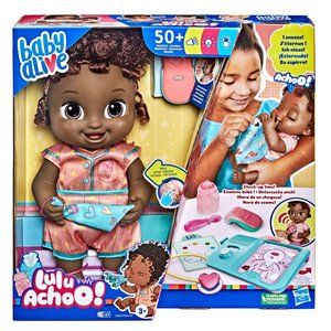 COPY - Baby Alive Lulu Achoo Doll, Black hair, sneezing sounds, motions, Drinks…